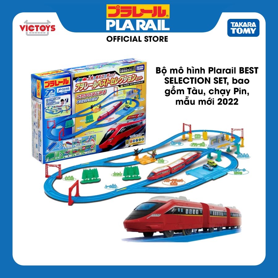 Bộ mô hình tàu hỏa Plarail 2022, bao gồm Tàu chạy Pin, 1 bộ lắp được 6, Hàng Chính Hãng, Sản xuất tại Thái Lan - Victoys
