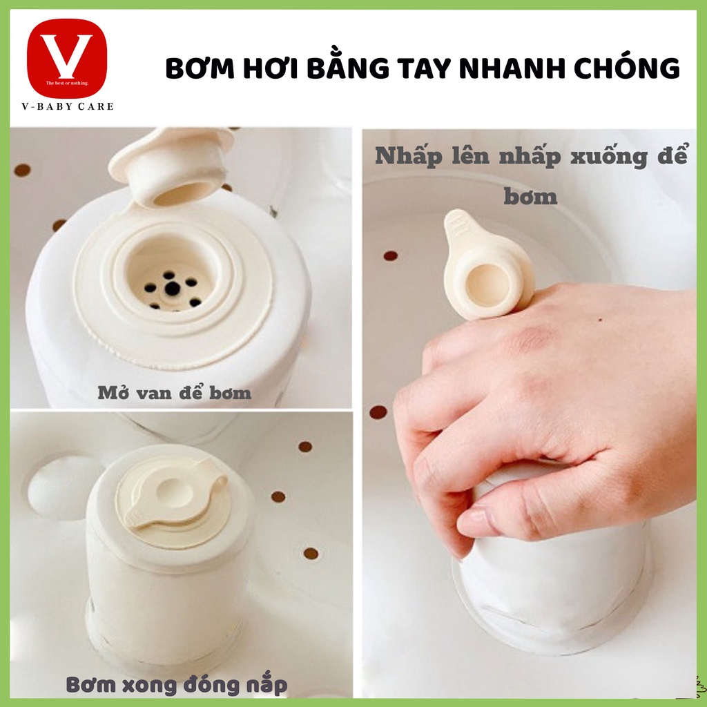 Ghế Hơi Tập Ngồi Cho Bé  Aguard - BB2, Ghế Ngồi Ăn Dặm Bơm Hơi Tự Động Chống Ngã Cao Cấp Phong Cách Hàn Quốc