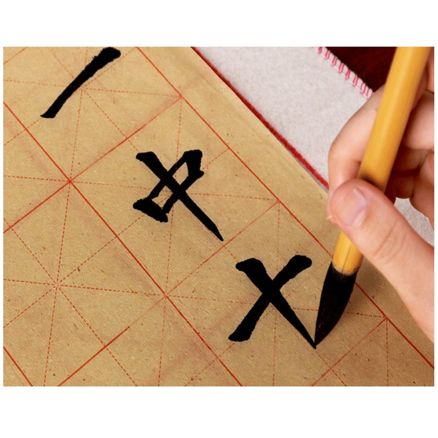 ✽✆Combo dụng cụ cho người mới học thư pháp,bộ Bút lông bạch vân, Mực tàu 250, giấy pháp