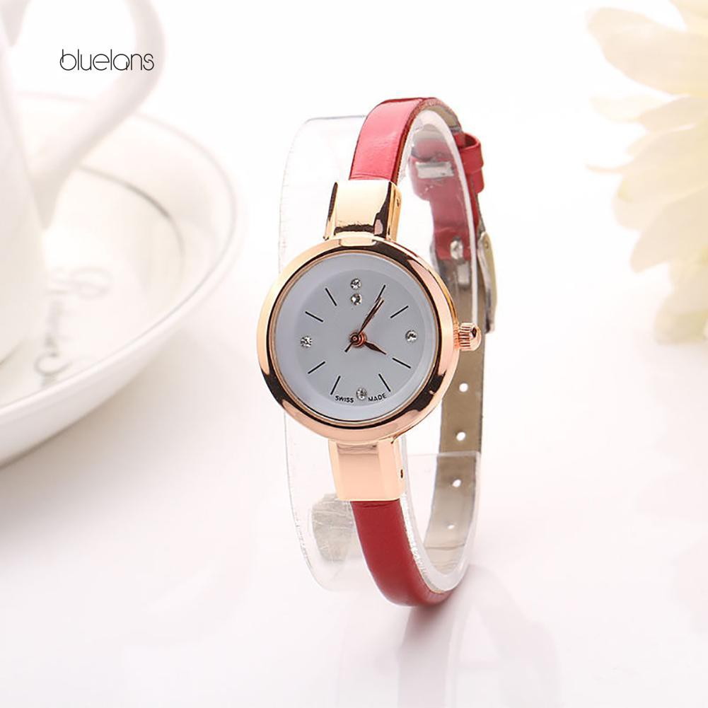 Đồng hồ dây giả da kiểu dáng thanh lịch | BigBuy360 - bigbuy360.vn