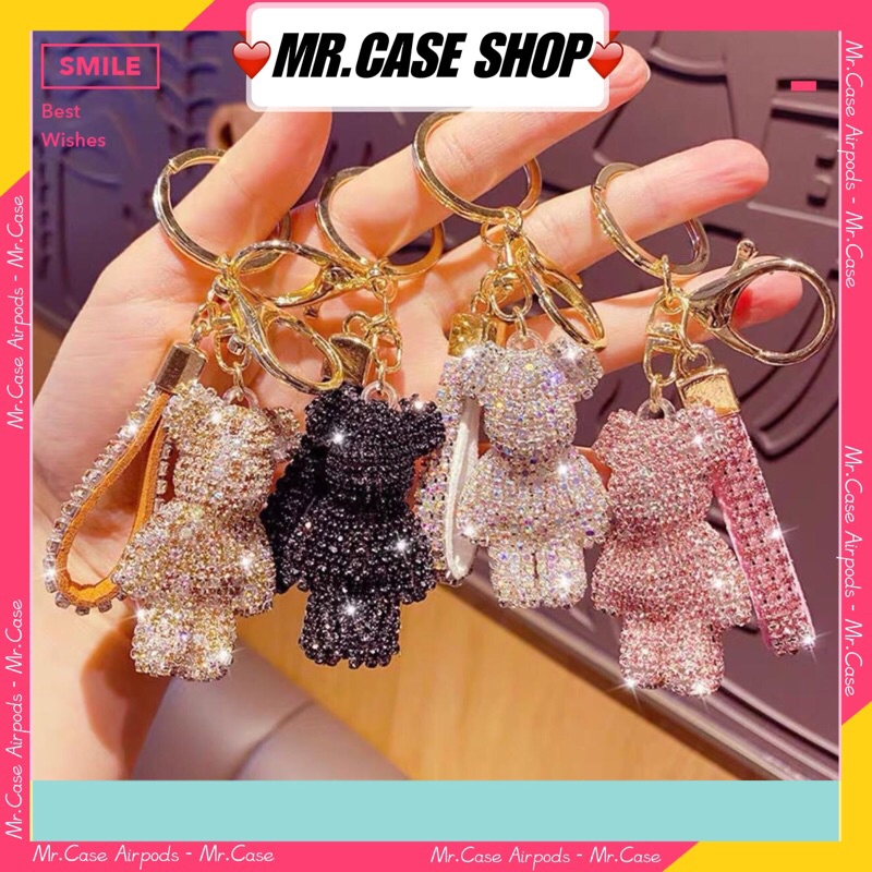 Móc Khoá Đính Đá Nhân Tạo Hính Chú Gấu Nhỏ Siêu Lấp Lánh Thời Thượng - Mr.Case