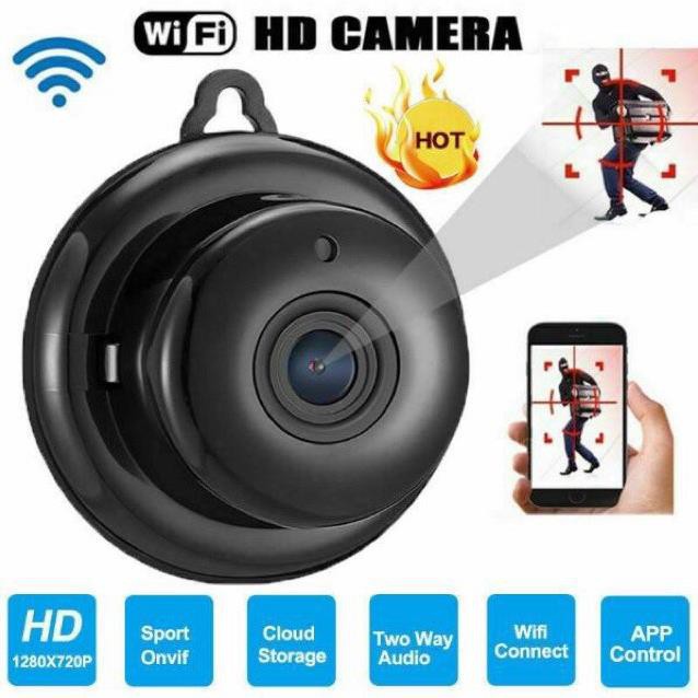 (RẺ NHẤT) Camera Mini An Ninh Wifi IP Full HD 1080P Hồng Ngoại Góc Rộng V380 BH 1 năm