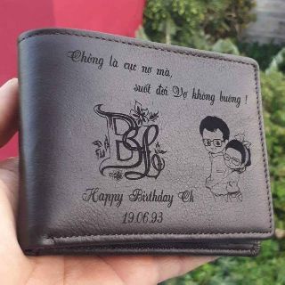 Combo Ví da khắc theo yêu cầu