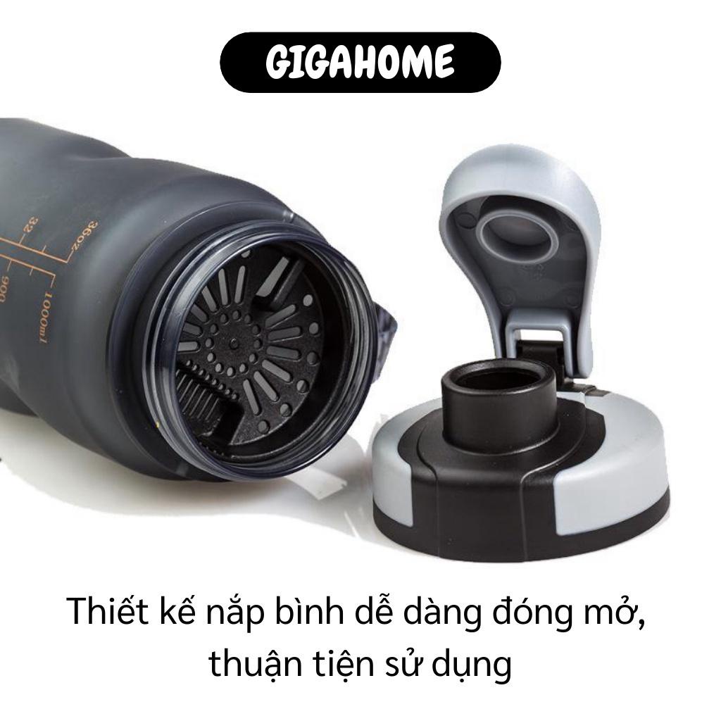 Bình nước  GIÁ VỐN] Bình đựng nước tập Gym thể thao 1000ml, thiết kế dễ đóng mở,chất liệu nhựa bền nhẹ. 6020