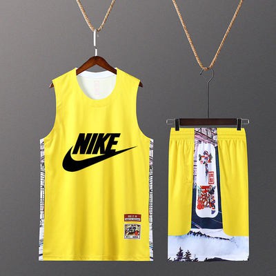 Bộ quần áo bóng rổ Bộ quần áo nam in chữ tùy chỉnh Áo khoác nam mùa hè lỏng lẻo Áo thi đấu thể thao dành cho học sinh tr