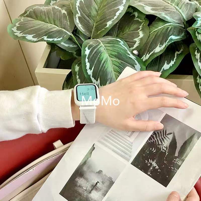 Dây Đeo Nylon Thoáng Khí Thay Thế Cho Đồng Hồ Thông Minh Apple Watch Series 7 6 5 SE 4 3 45mm 41mm 38MM 42MM 40MM 44MM