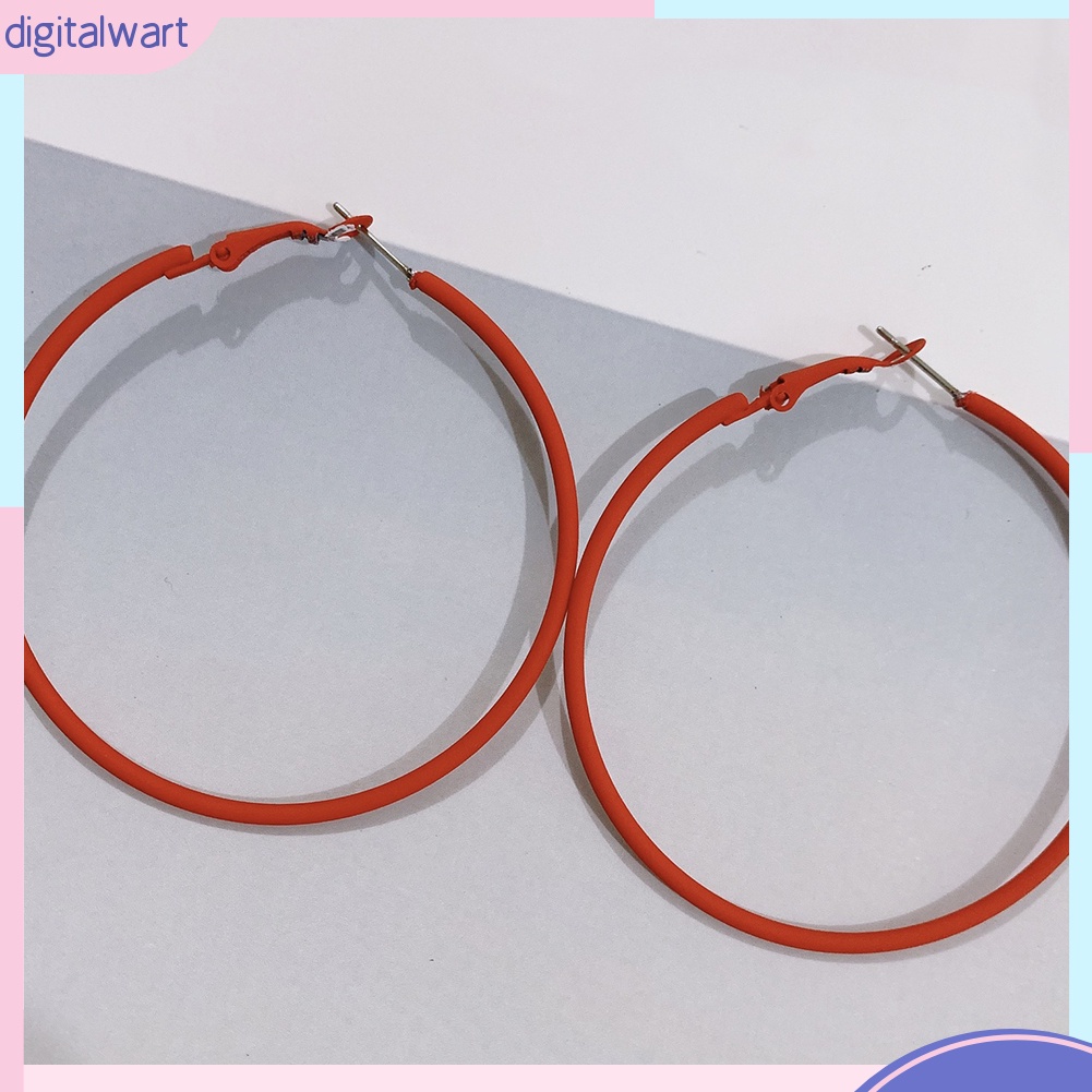 Khuyên Tai Tròn Lớn Màu Sắc Kẹo Ngọt Sáng Tạo Dành Cho Nữ