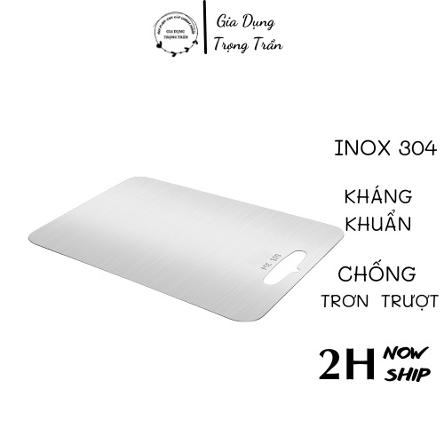Thớt inox kháng khuẩn cường lực vệ sinh dễ dàng,chồng ấm mốc,không mùn bẩn,không xước dăm,thớt inox 304 tiện ích bền đẹp