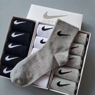 men's and women's long tube sports socks 5 pairs of long breathable cotton socks