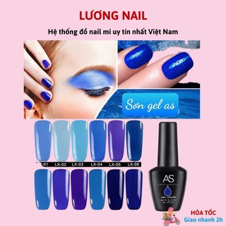 Sơn AS sơn móng tay tone xanh coban mã LX