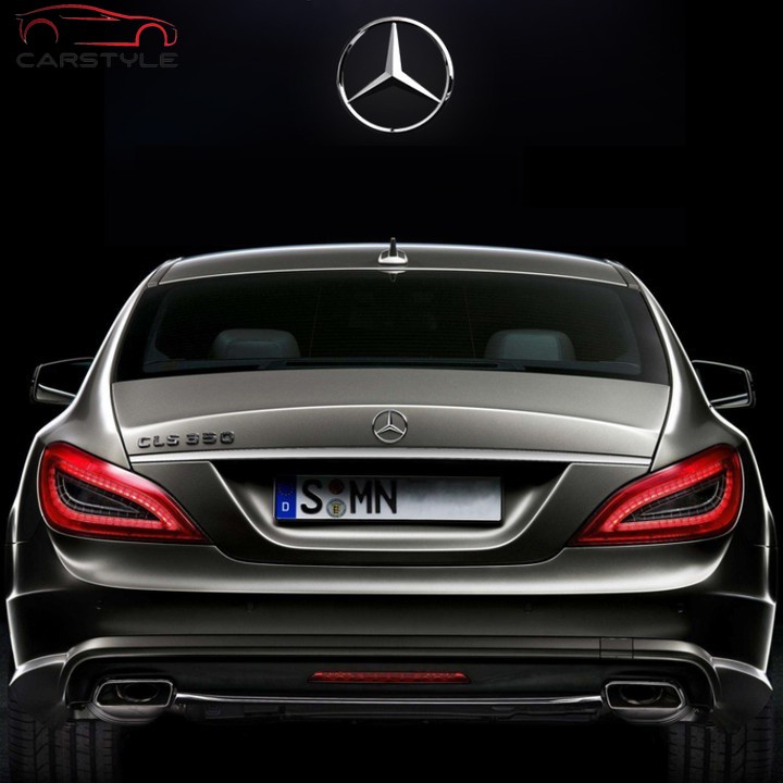 Logo biểu tượng sau xe ô tô Mercedes cao cấp M9 Chân cài 3 chấu