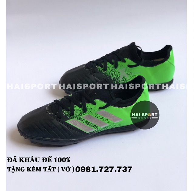 Giày đá bóng sân cỏ nhân tạo -Kèm tất (Vớ) Khâu FULL đế 100% Đế cao su siêu bền