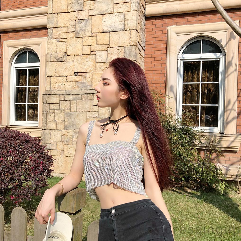 Áo Croptop sát nách thời trang mùa hè quyến rũ cho phái nữ