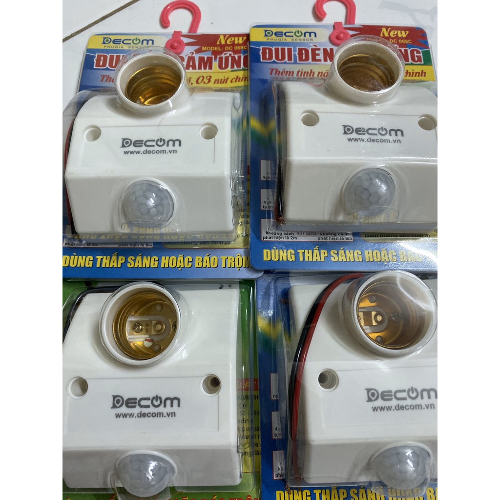 Đui đèn cảm ứng 3 nút chỉnh