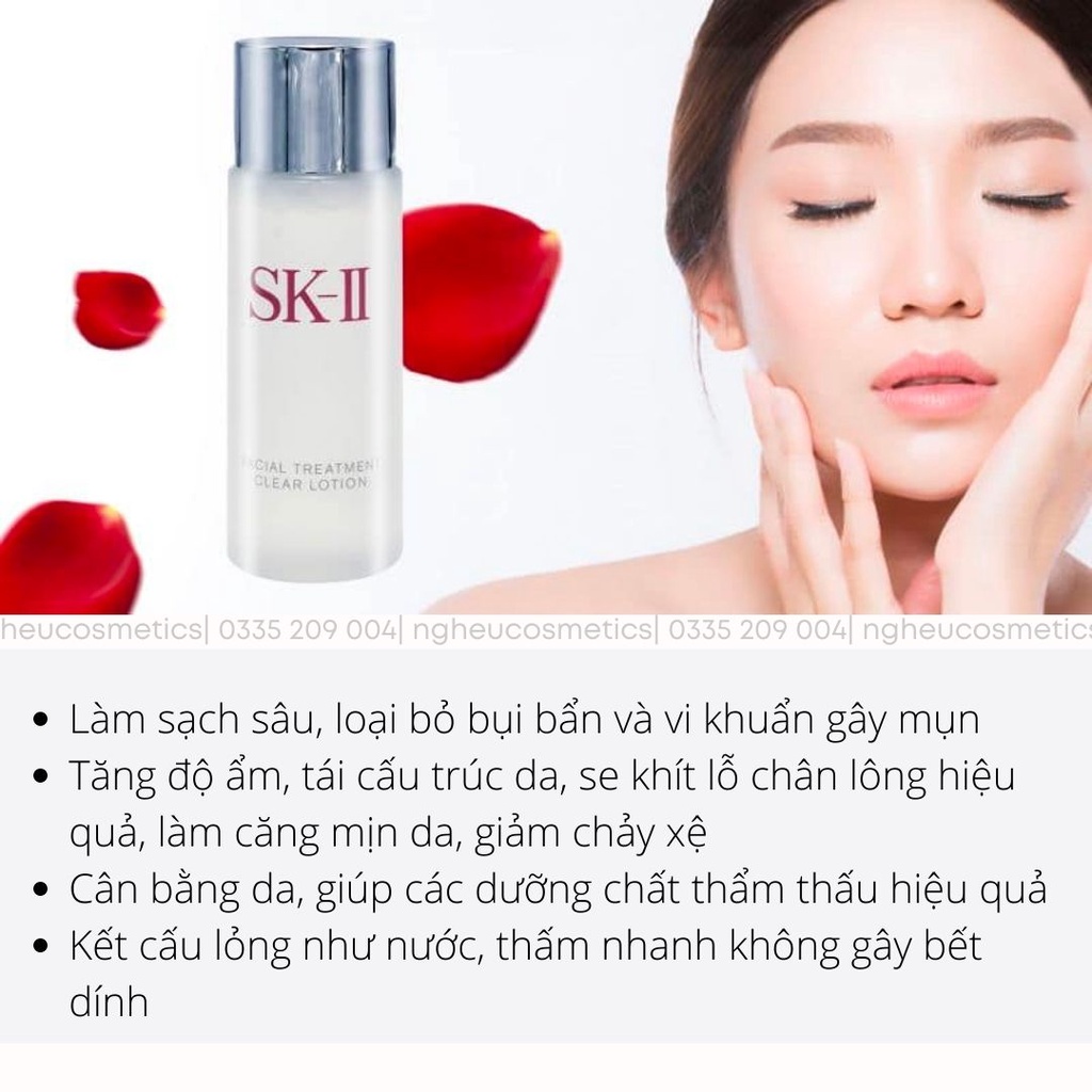 Toner SK II Nước Hoa Hồng Sáng Da Chống Lão Hóa Làm Mềm Da Mini 30ml Nội Địa Nhật Chính Hãng