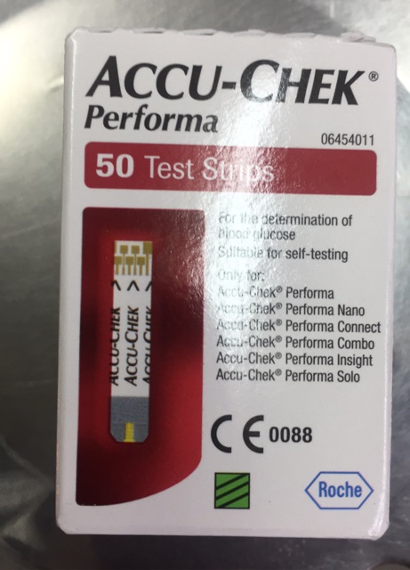 Que thử đường huyết ACCUCHECK Performa 25 và 50 que