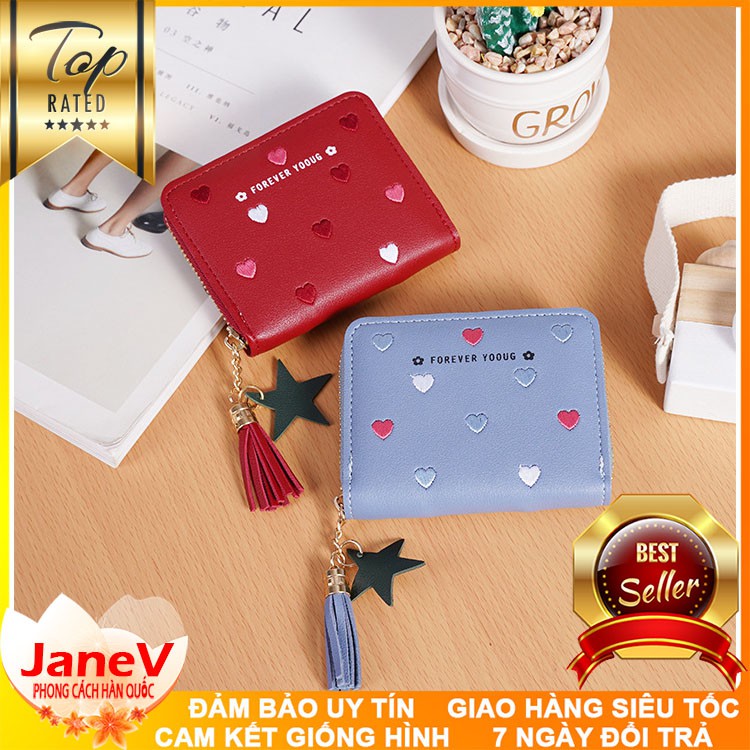 [7 MÀU] Ví Nữ Mini Ngắn Cầm Tay Dễ Thương Nữ Tính Hàn Quốc TVNN276 | BigBuy360 - bigbuy360.vn