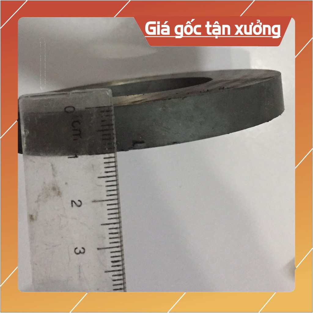 [Xả Kho] Nam châm viên Ferrite 80x10 lỗ 40mm, loại nam châm đen có lỗ lực hút xa