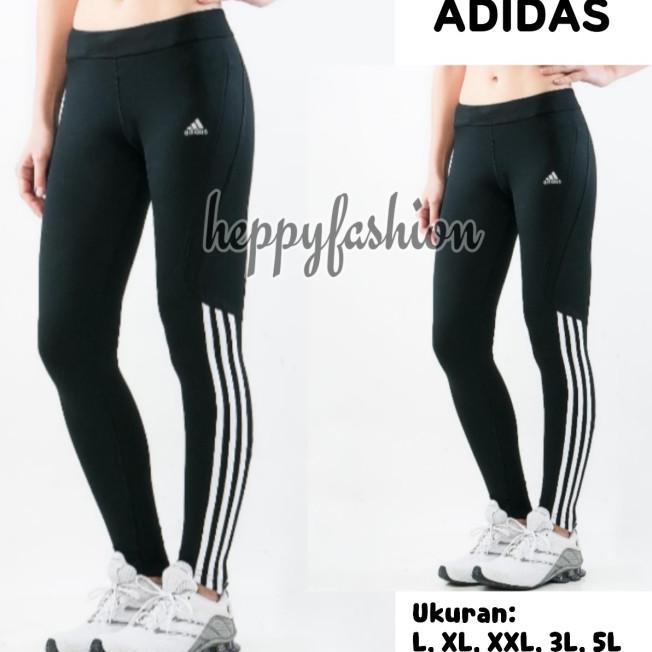 Quần Legging Thể Thao Adidas Kẻ Sọc + Logo Tín Hiệu