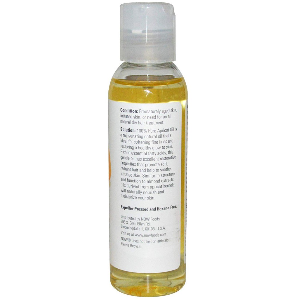 Now Solution Apricot Oil - Dầu mơ dưỡng ẩm tóc, chống lão hóa tinh kiết 100% 118ml | BigBuy360 - bigbuy360.vn