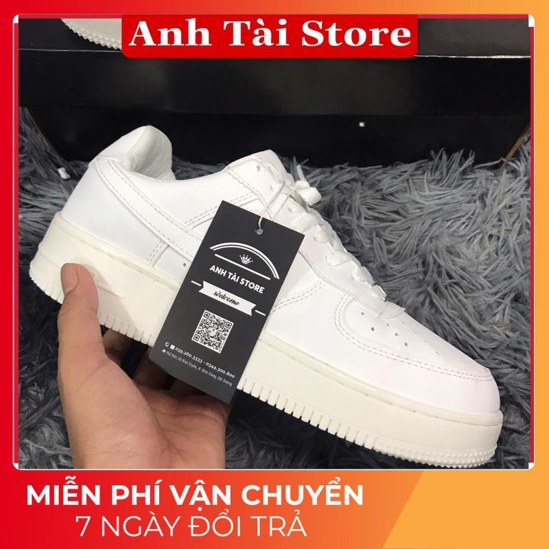 (Tặng full bok + tất vớ + quà) Giày sneakers nam nữ cổ thấp trắng full TA 7771