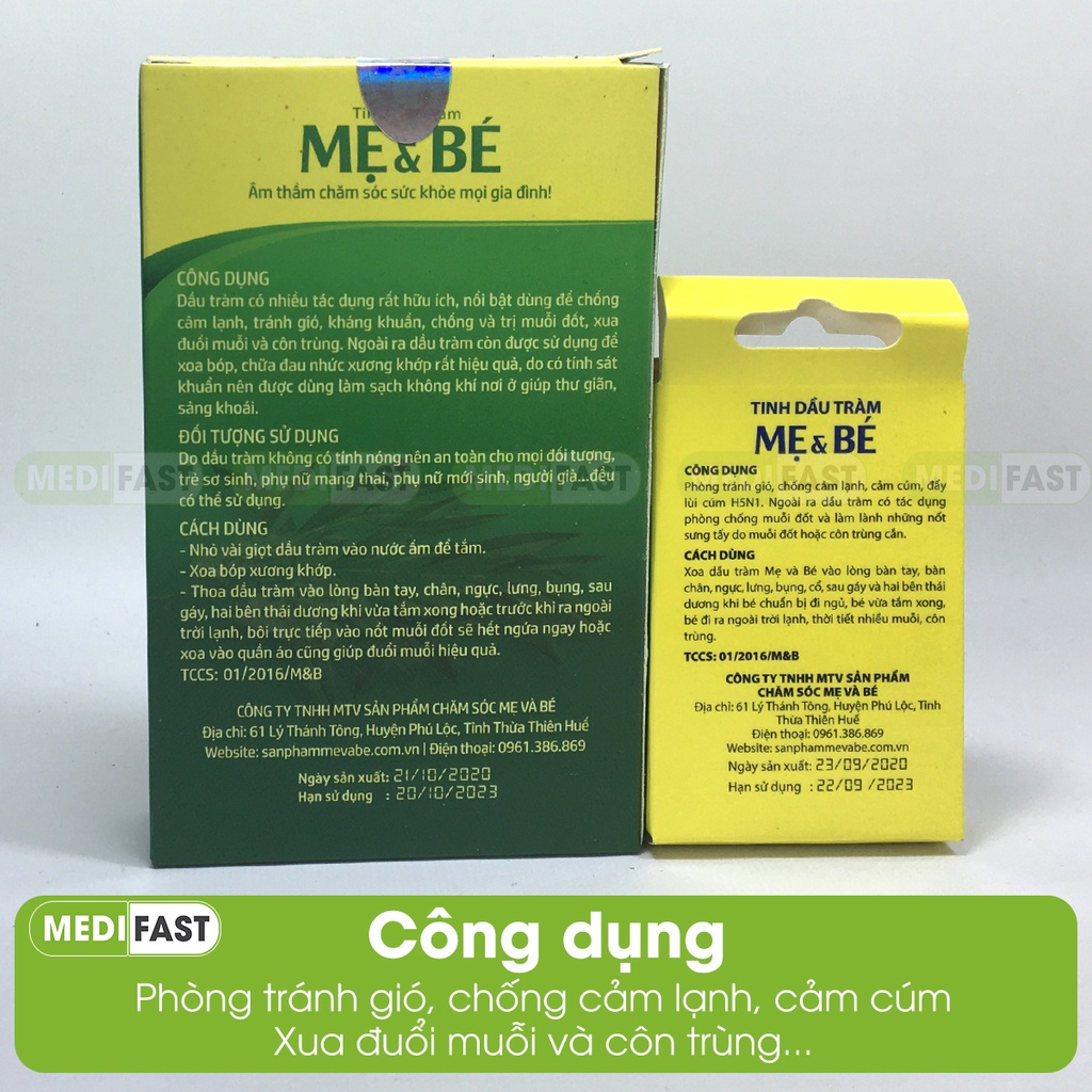 Tinh dầu tràm Mẹ và Bé giúp phòng gió - Ngừa cảm lạnh - Cảm cúm H5N1