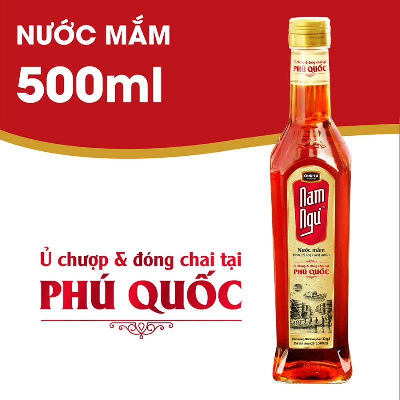 Nước mắm Nam Ngư Phú Quốc chai (500ml) / Nước chấm ủ chượp chai thủy tinh cao cấp