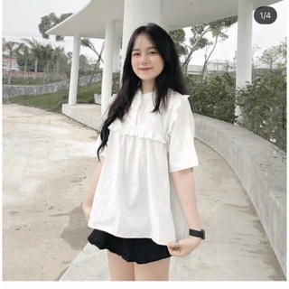 Sơ mi babydoll bèo cổ