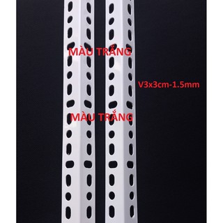 Cây 100cm- Sắt v lỗ 3x3cm màu trắng