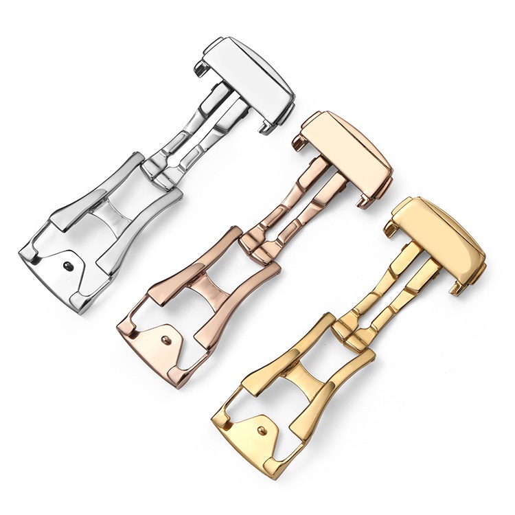 16mm 18mm 20mm Stainless Steel Buckle For Leather/Rubber Smart Watches Metal Watch Clasp Compatible for Omega