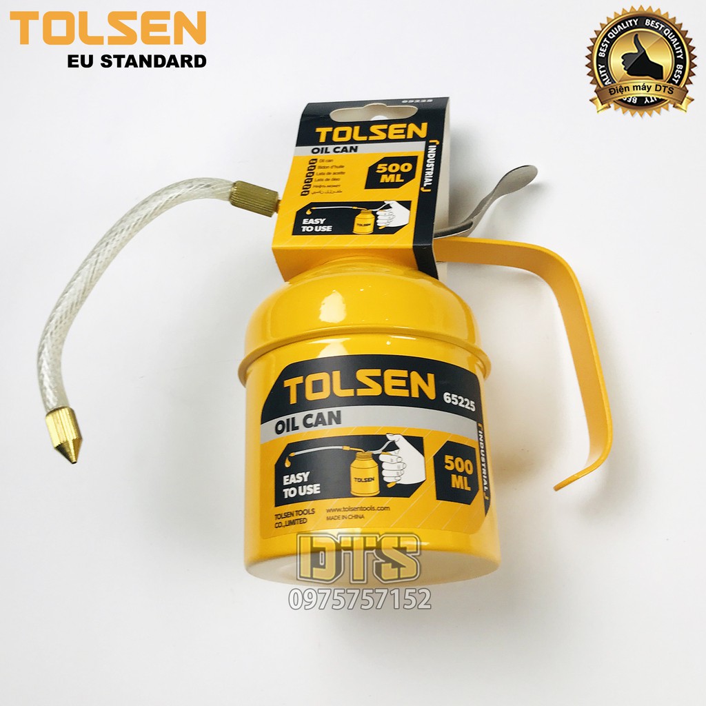 Bình châm nhớt công nghệp kim loại cho máy móc cơ khí, ống nhựa dẻo TOLSEN 300ml (Vịt dầu kim loại) - Tiêu chuẩn Châu Âu