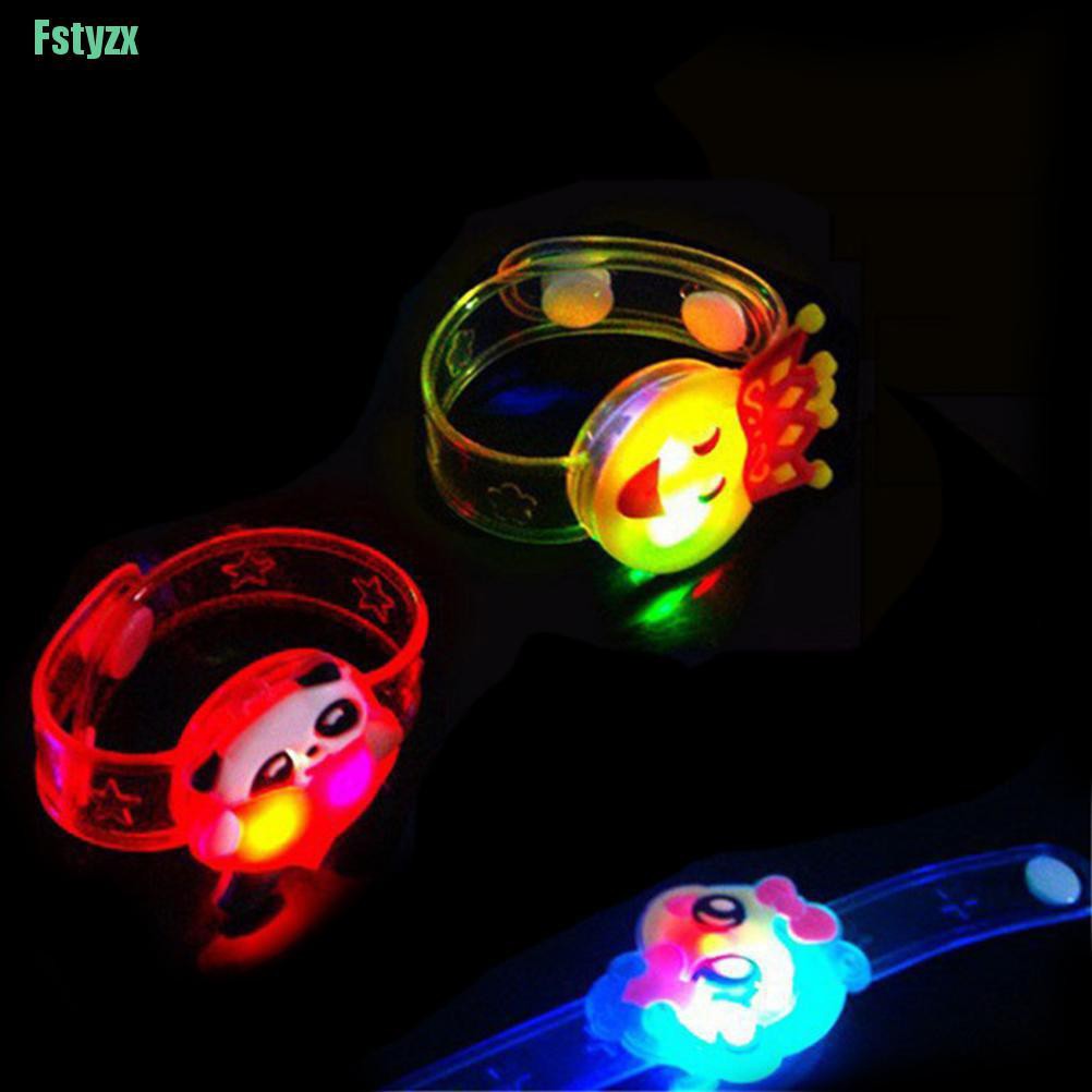 fstyzx Flashlight LED Wrist Watch Bracelet Toy Cute Cartoon Halloween Xmas Kids Gift