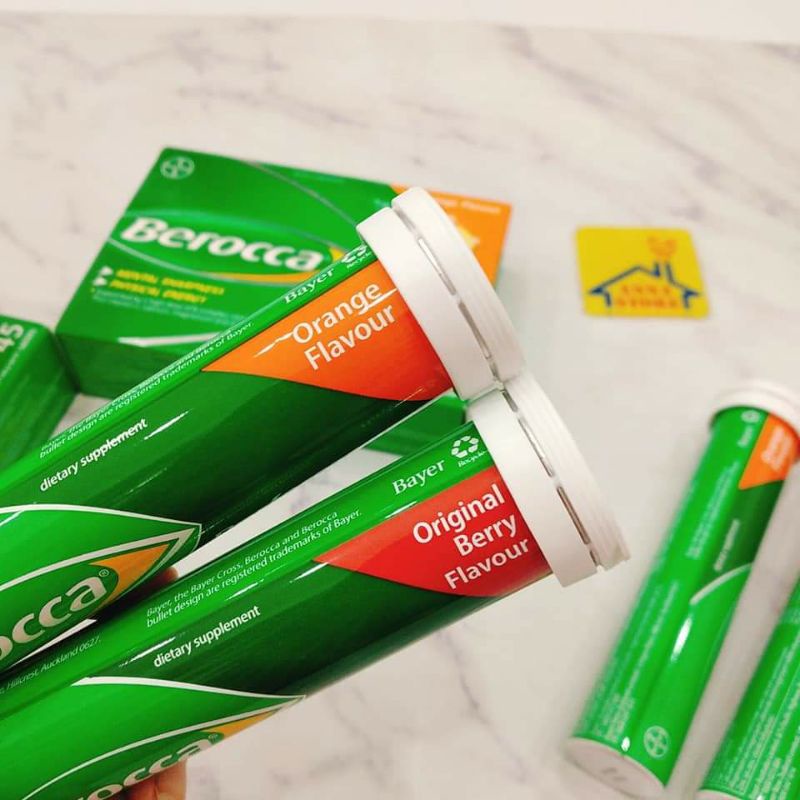 Viên sủi Berocca Úc vị cam và berry