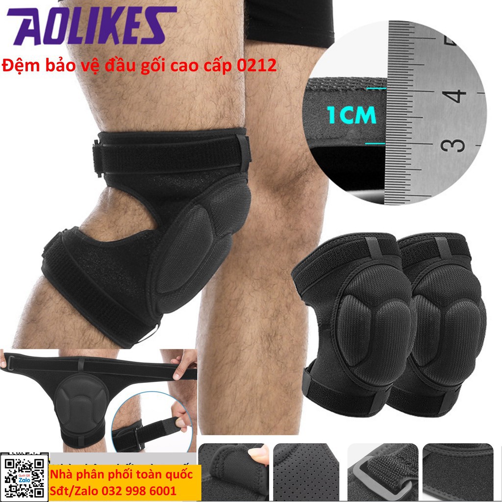 Miếng đệm đầu gối tập GYM, Bóng đá, Trượt Patin, thể thao khác cho nữ chính hãng AOLIKES A-0212  (1 đôi) mayhutbuict194