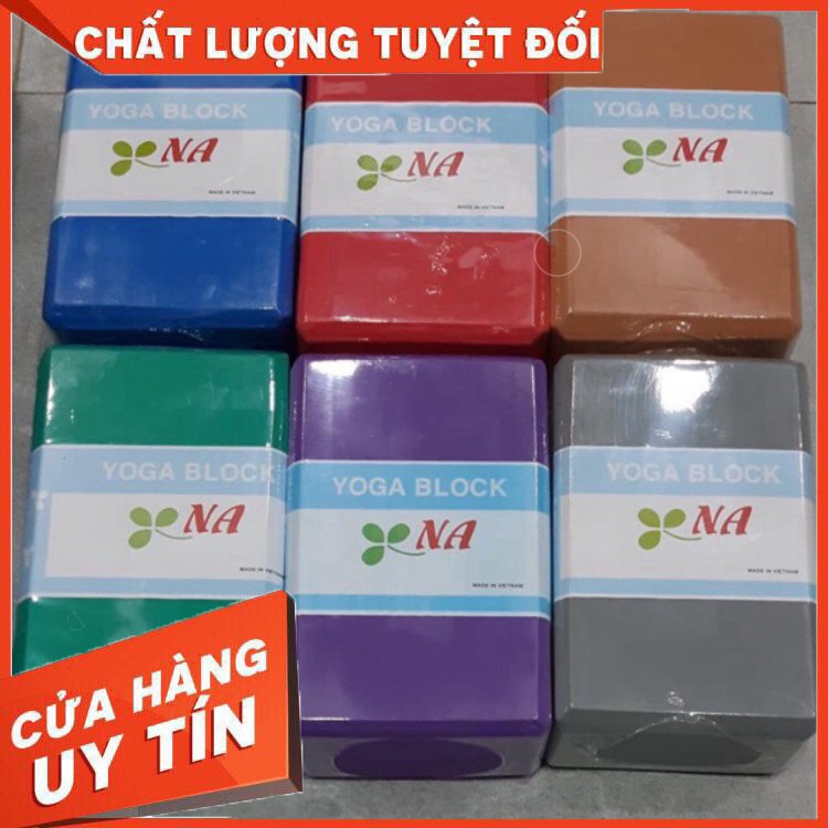 Gạch Tập Yoga loại tốt - thương hiệu NA - Cục Block Dày 8cm (23.5x15.5x8.5 cm)