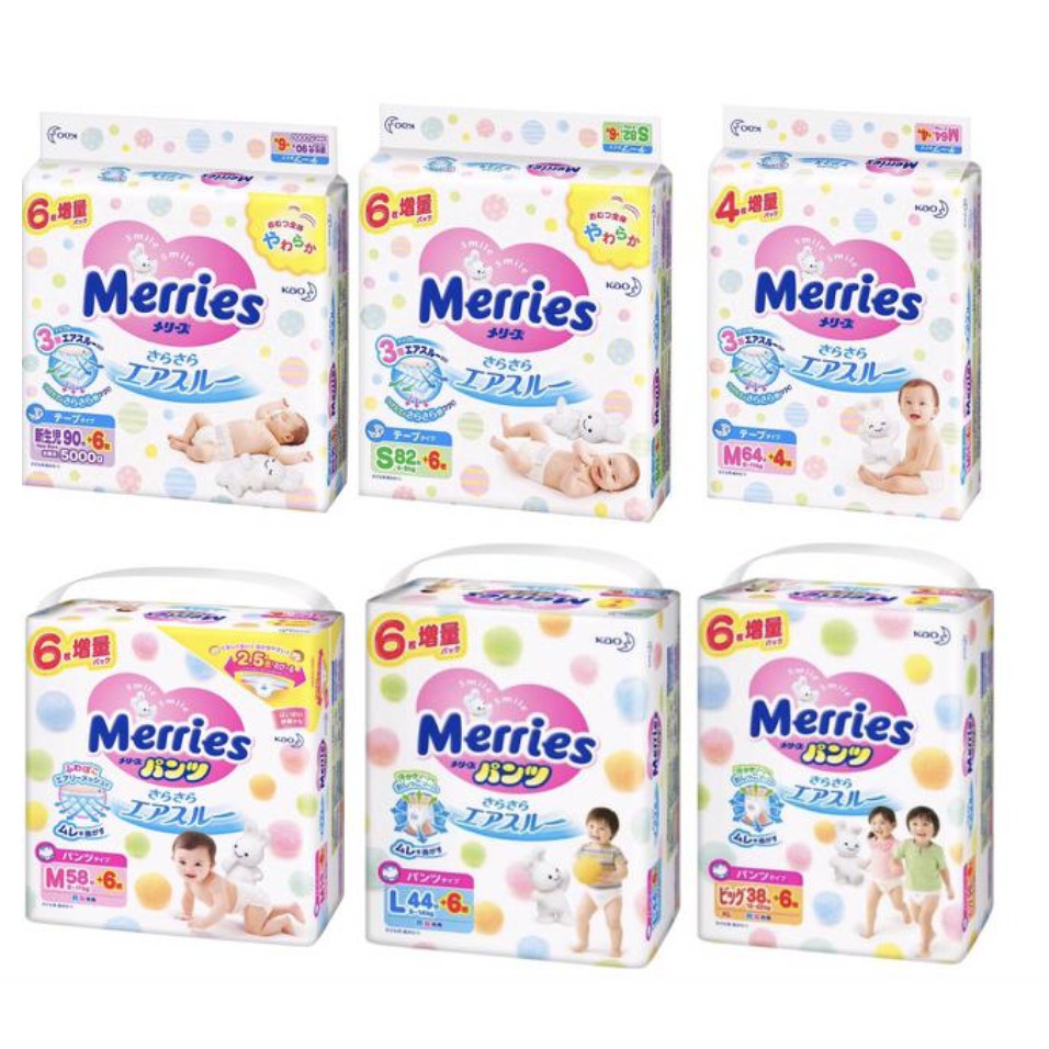 SALE Tã Merries Newborn 90 miếng tã dán