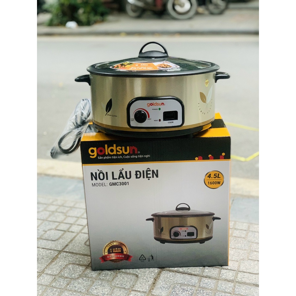 Nồi lẩu điện Goldsun GMC3001 cho bữa tiệc thêm tuyệt vời bảo hành chính Hãng