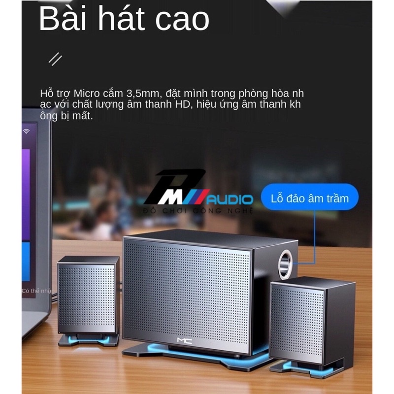 Loa Máy Tính,Laptop,Điện Thoại Bluetooth MC CS511 SUPER BASS Cực Chất .Có LED Cao Cấp Cho PC,Laptop,Điện Thoại-BMVAUDIO