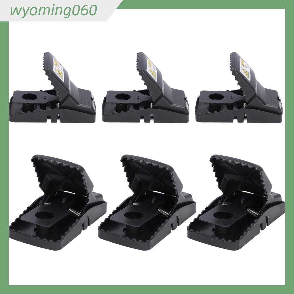 Wyoming060 Bẫy chuột 6 cái Chất liệu nhựa Độ nhạy cao Thiết kế không cảm ứng An toàn Công cụ bẫy có thể tái sử dụng