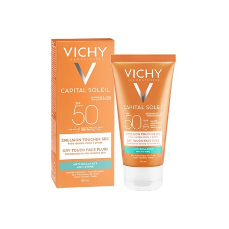 Kem chống nắng Vichy Mattifying dry touch face fluid - Combination to oily sensitive skin