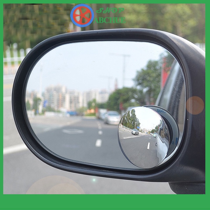 Gương cầu lồi xoá điểm mù gắn kính ô tô xoay 360( vỉ 2 gương)