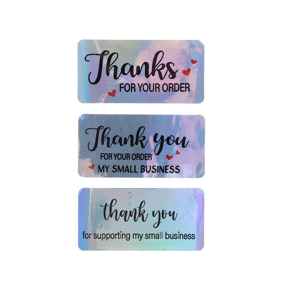 Cuộn 120 Miếng Dán Trang Trí In Chữ Thank You Độc Đáo Sáng Tạo