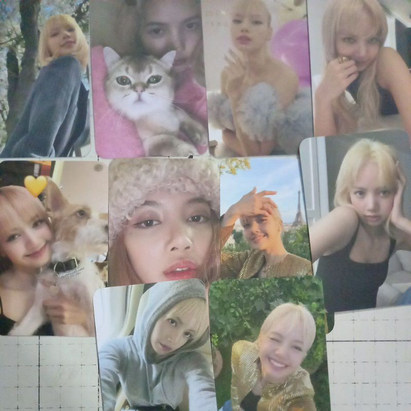 Set 10 card giấy bo góc in 2 mặt ảnh thành viên nhóm BLACKPINK - Lisa