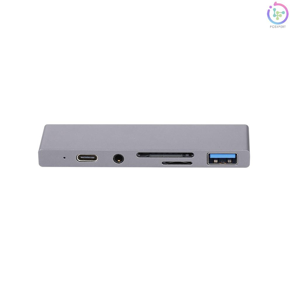 Bộ Chuyển Đổi 6 Trong 1 Usb-C Hub Type-C Sang Usb 3.0 Sd / Micro Sd 3.5mm Cho Ipad Pro2018 / 2020