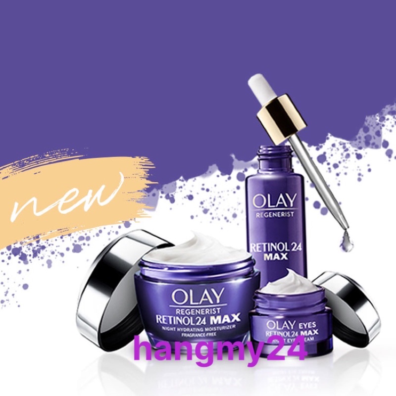 Hàng Mỹ] Kem Trắng Sáng Và Cấp Ẩm Da Olay Retinol 24 night