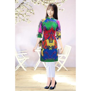 GIÁ XƯỞNG - Áo dài cách tân gấm cao cấp bigsize