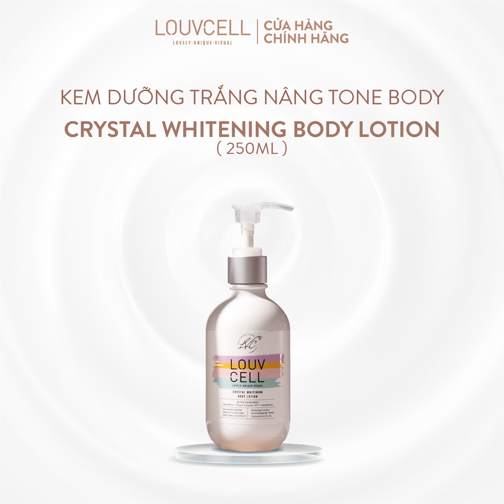 Kem body dưỡng trắng da cấp ẩm body Louv Cell Crystal Whitening Body Lotion 250 ml