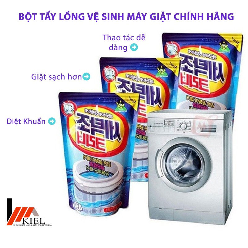Bột tẩy lồng , vệ sinh máy giặt Hàn Quốc gói 450g tẩy rửa cực mạnh dễ dàng sử dụng .