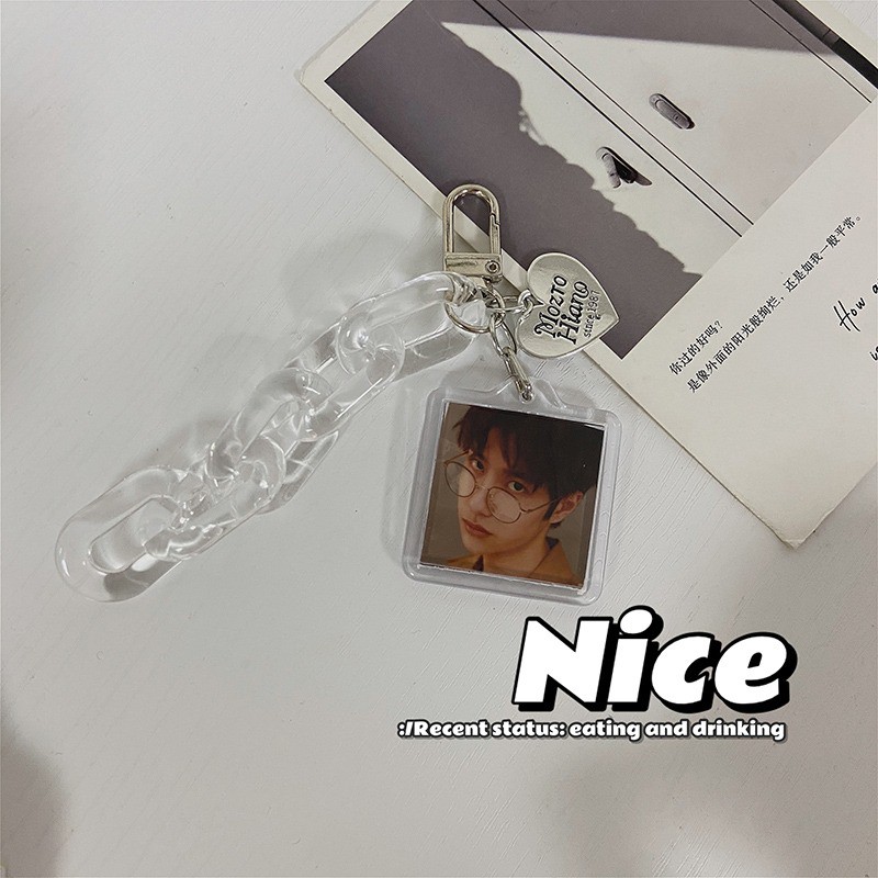 Phôi Móc Khoá Keyring Mica Treo Toploader Binder Handmade Hạt Cườm Card Balo Túi Xách Kpop BlackPink BTS Idol Confetti