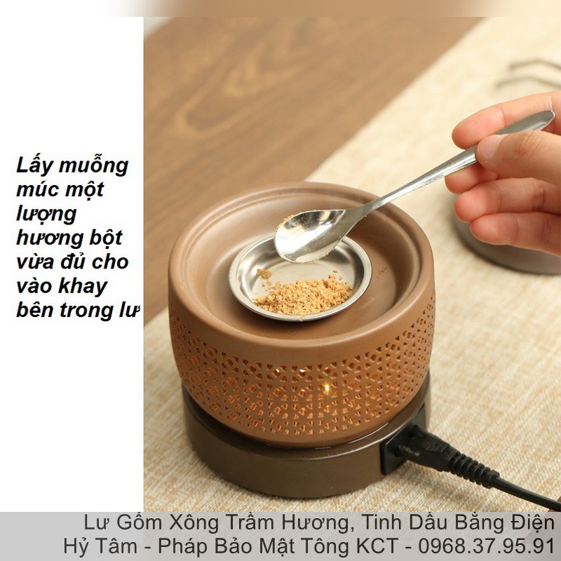 |Gốm Chịu Nhiệt| Lư Xông Trầm Hương, Tinh Dầu Bằng Điện Có Chế Độ Hẹn Giờ Có Đèn Ngủ